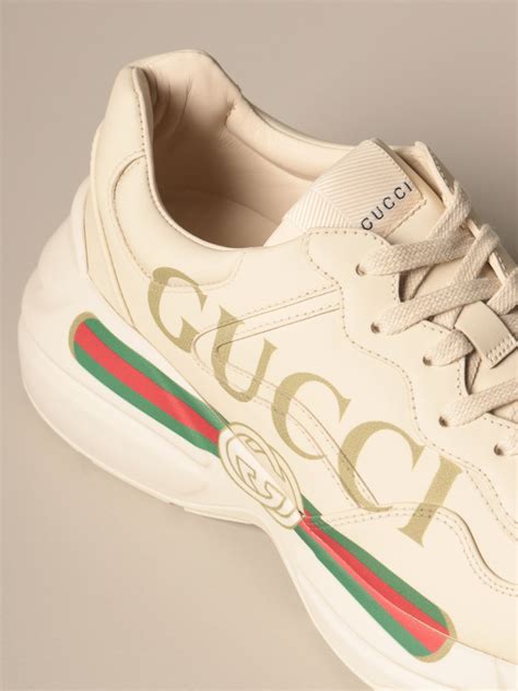 gucci white and red shoes|Gucci white sneakers women.